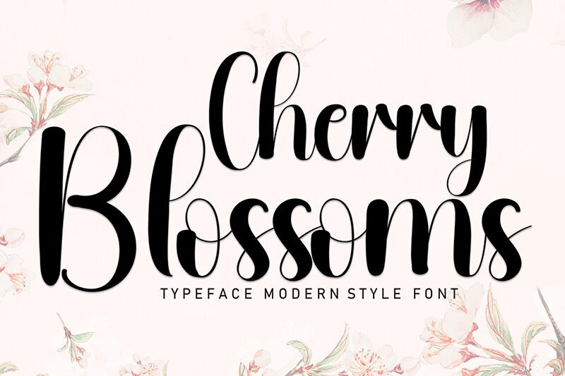 Cherry Blossoms Schriftart