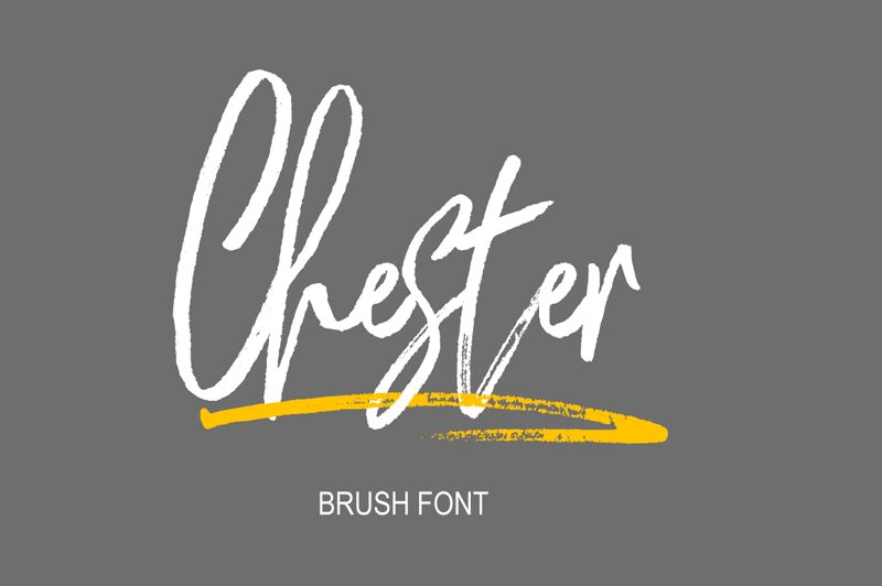 Chester Brush Schriftart