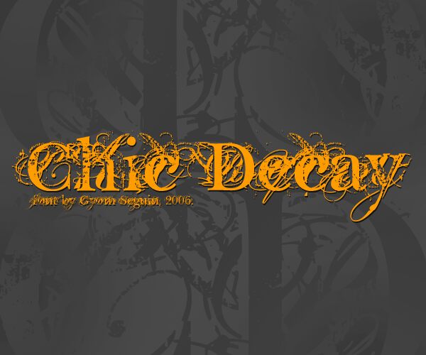 Chic decay Czcionka