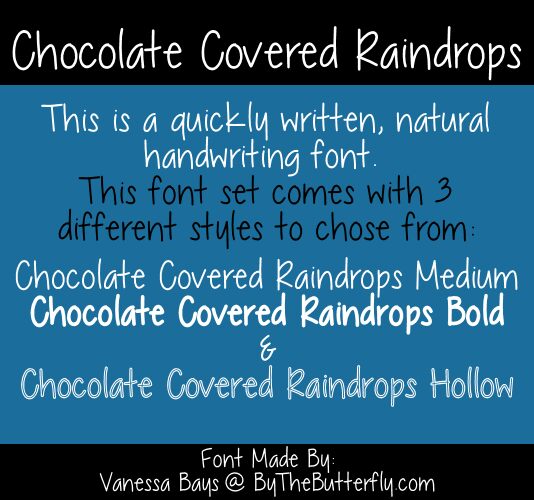 Chocolate Covered Raindrops Schriftart
