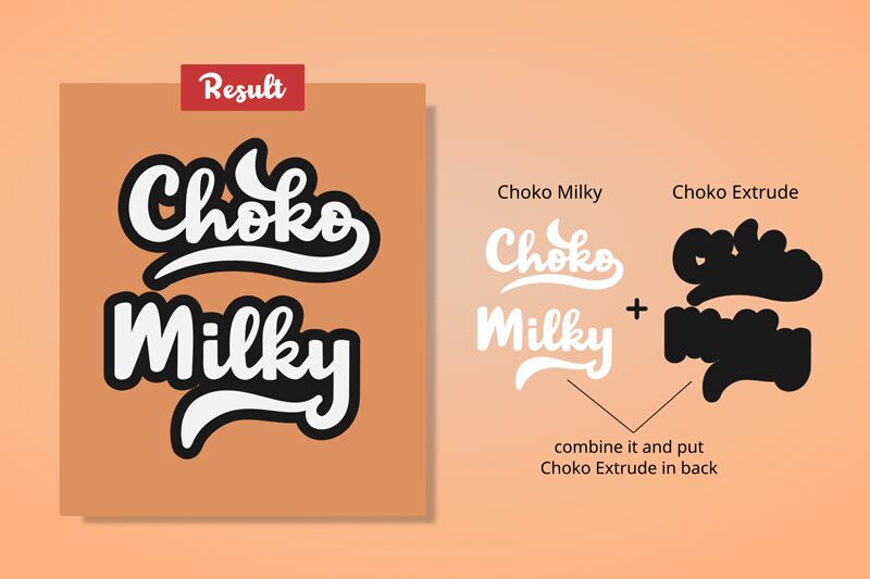 Choko Milky — Prezentacja czcionki