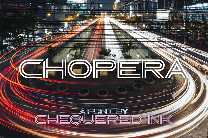 Chopera font presentation and specimen