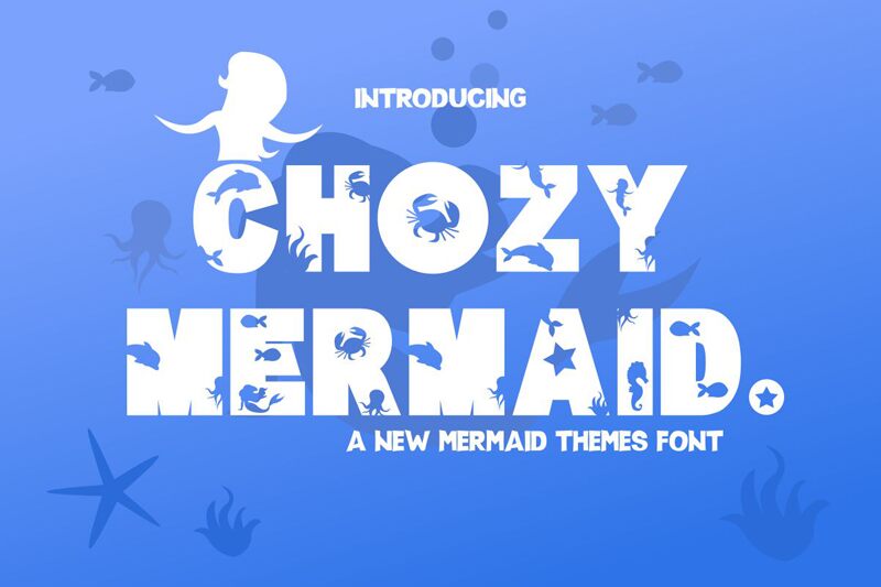 Chozy mermaid Schriftart