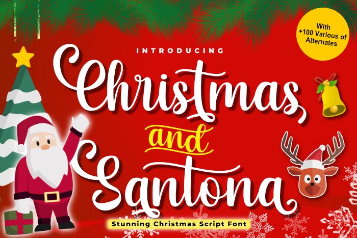 Christmas and Santona Schriftart