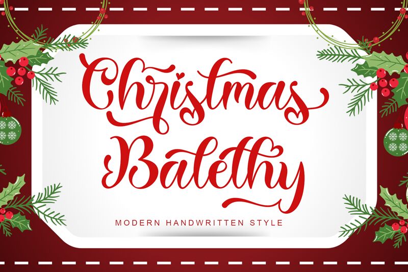 Christmas Balethy Font