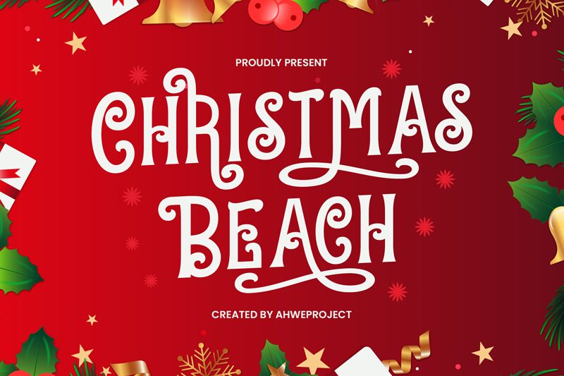 Christmas Beach Schriftart