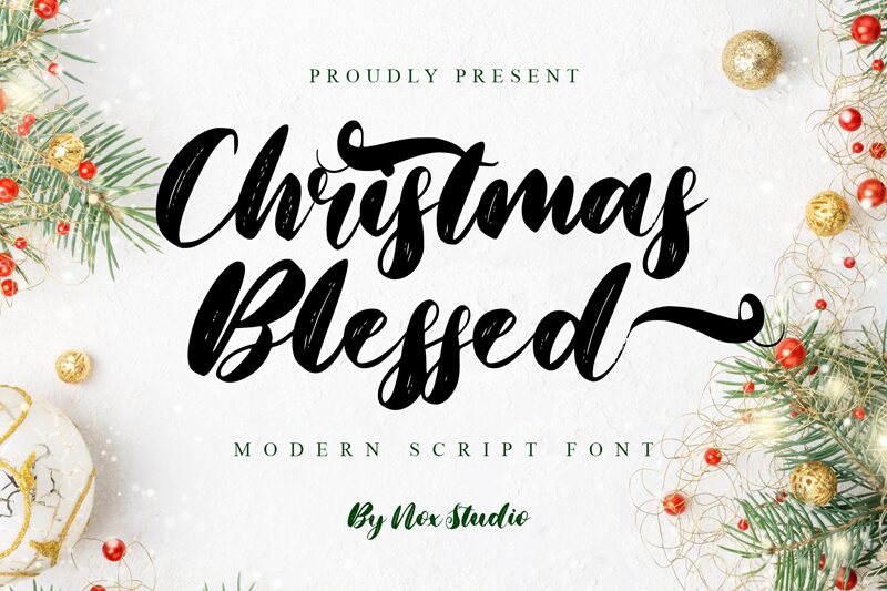 Christmas Blessed Schriftart
