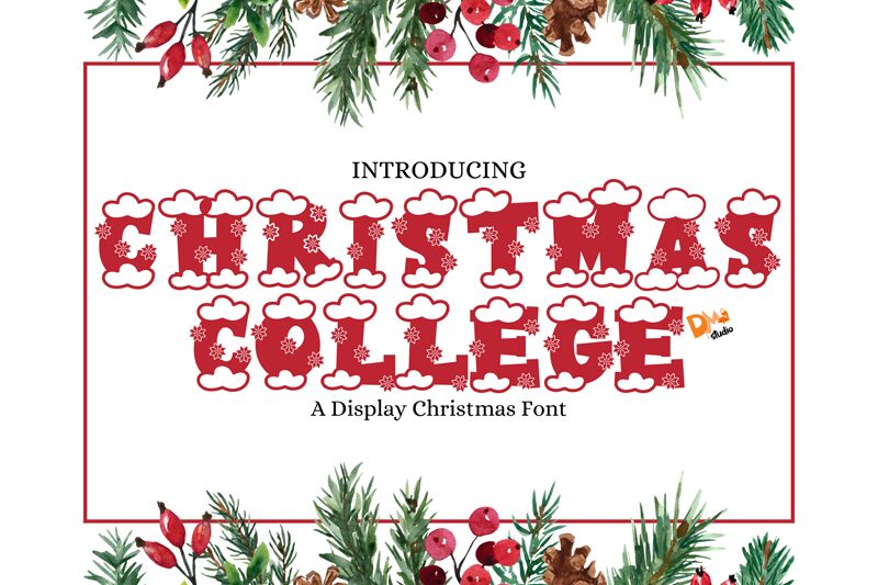 Christmas College Font