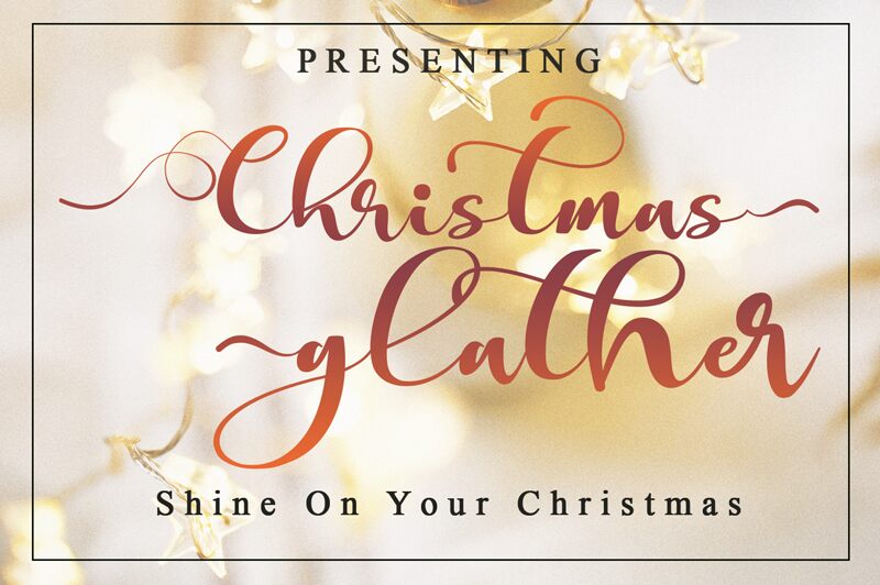 Christmas glather Czcionka