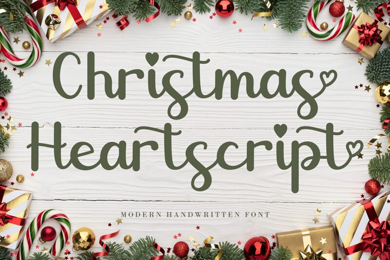 Christmas Heartscript Schriftart