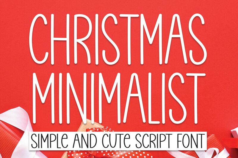 Christmas Minimalist Schriftart