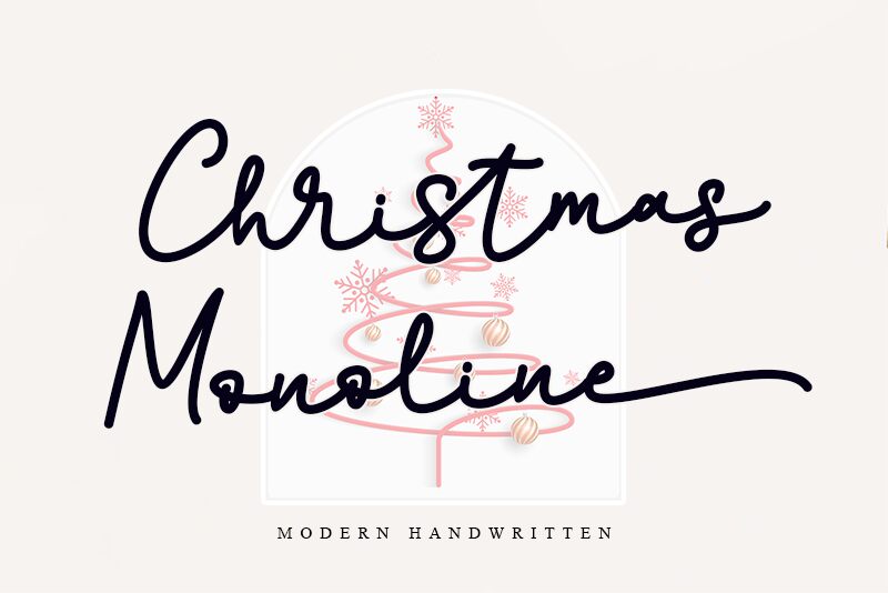 Christmas Monoline Font