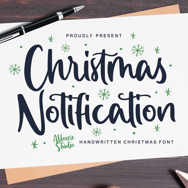 Christmas Notification Font