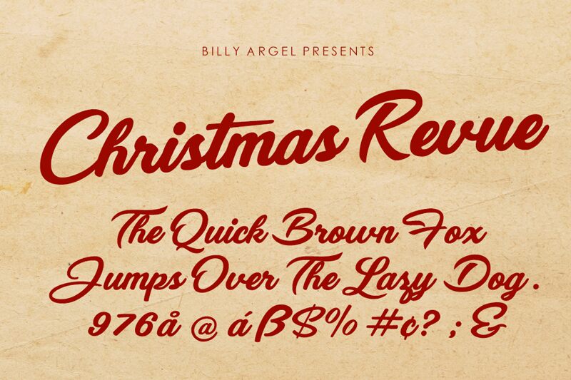 CHRISTMAS REVUE Schriftart