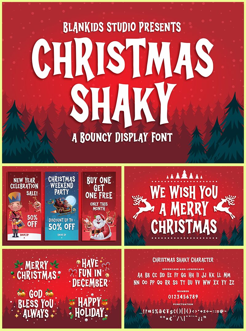 Christmas Shaky Czcionka