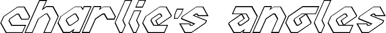 معاينة خط Charlie's Angles Italic Outline