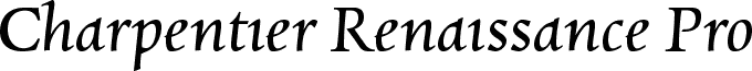 CharpentierRenaissancePro-Italic