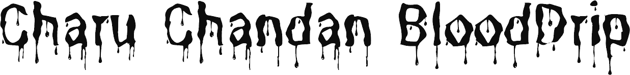 charu chandan blood drip font free download