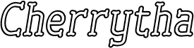 Cherrytha One Italic