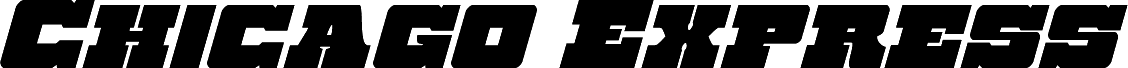 Podgląd czcionki Chicago Express Condensed Italic