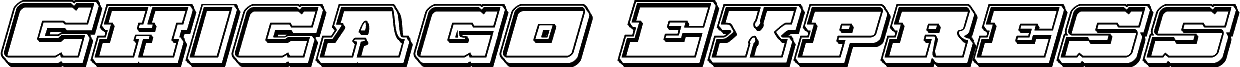 Podgląd czcionki Chicago Express Engraved Italic