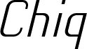 Chiq Reduced Light Italic