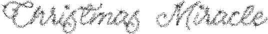 Preview of the Christmas Miracle PERSONAL USE font