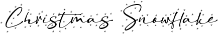 Christmas Snowflake Italic