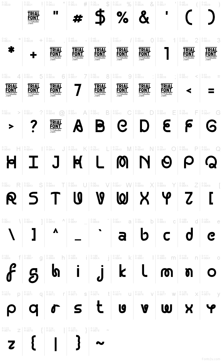 Basis-Lateinisch - Zeichentabelle