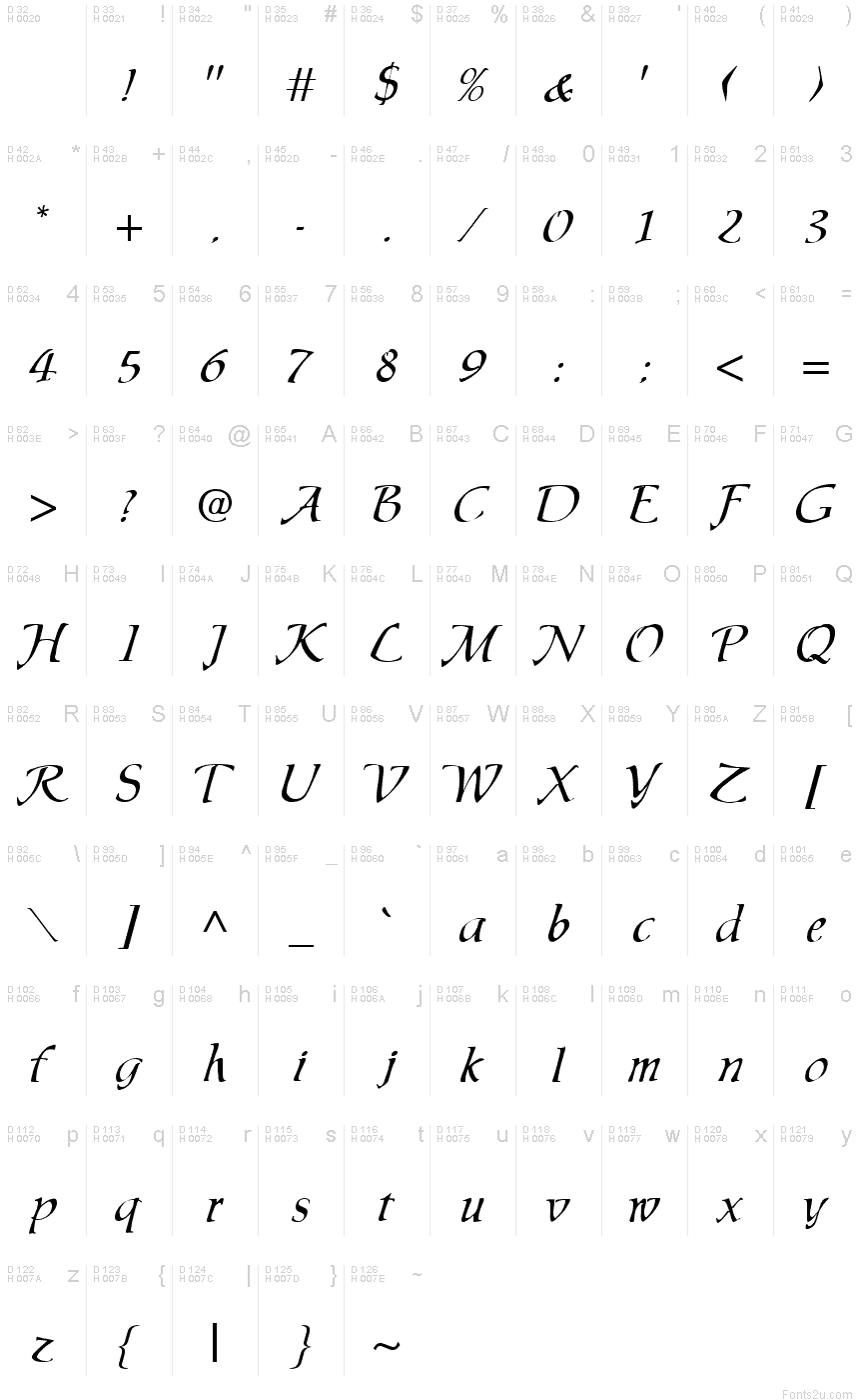 Chaucer Regular font