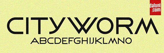 Cityworm Czcionka