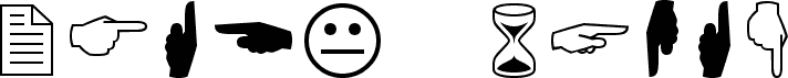 Preview of the Cindy Icons font