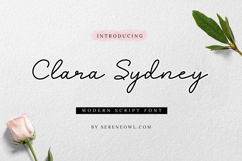 Clara Sydney Schriftart