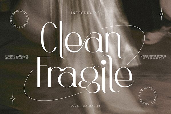 Clean Fragile Schriftart
