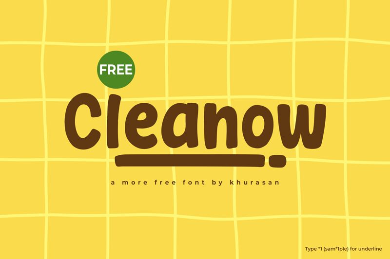 Cleanow Schriftart