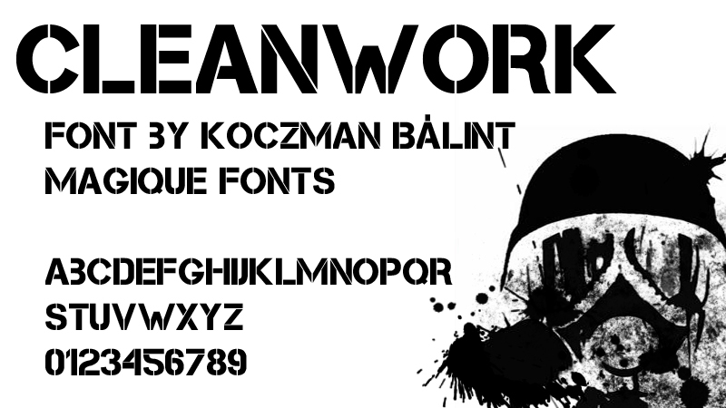 Cleanwork Schriftart