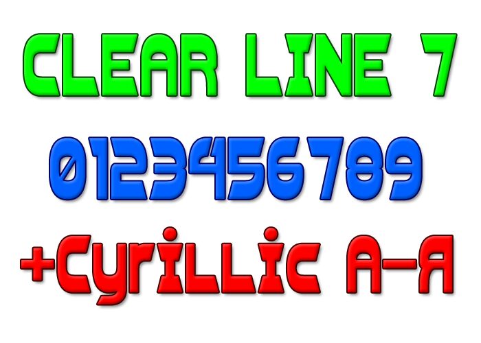 Clear Line 7 Czcionka