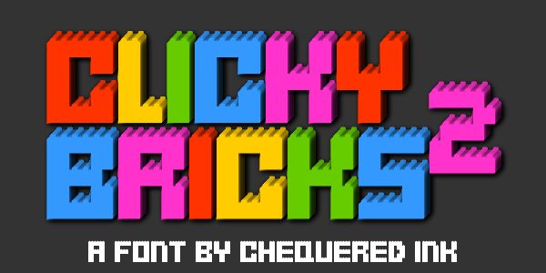 Clicky Bricks 2 Czcionka