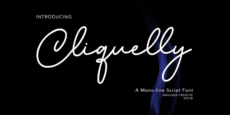 Cliquelly Druh písma