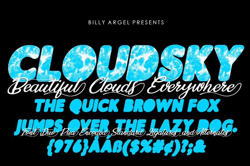 CLOUDSKY Schriftart
