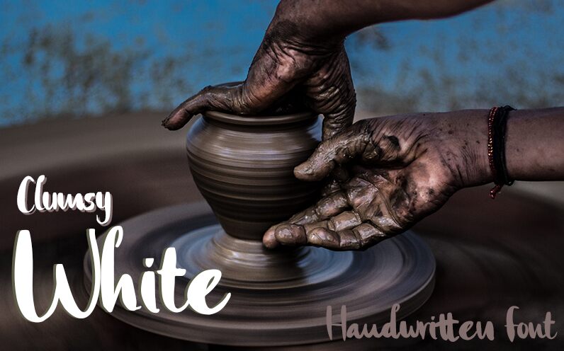 Clumsy White Font