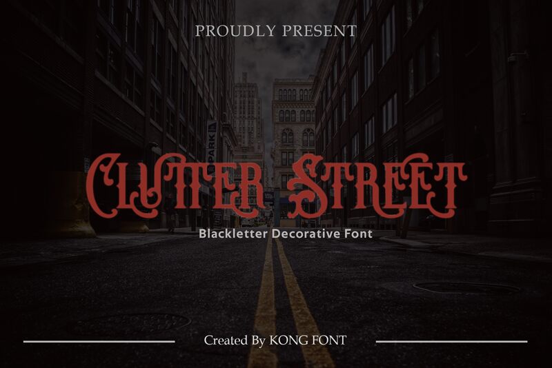Clutter Street Schriftart