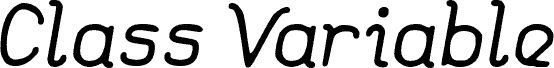 Class Variable Italic