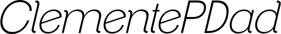 ClementePDad-ExtraLightItalic