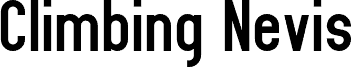 Climbing Nevis Demo font