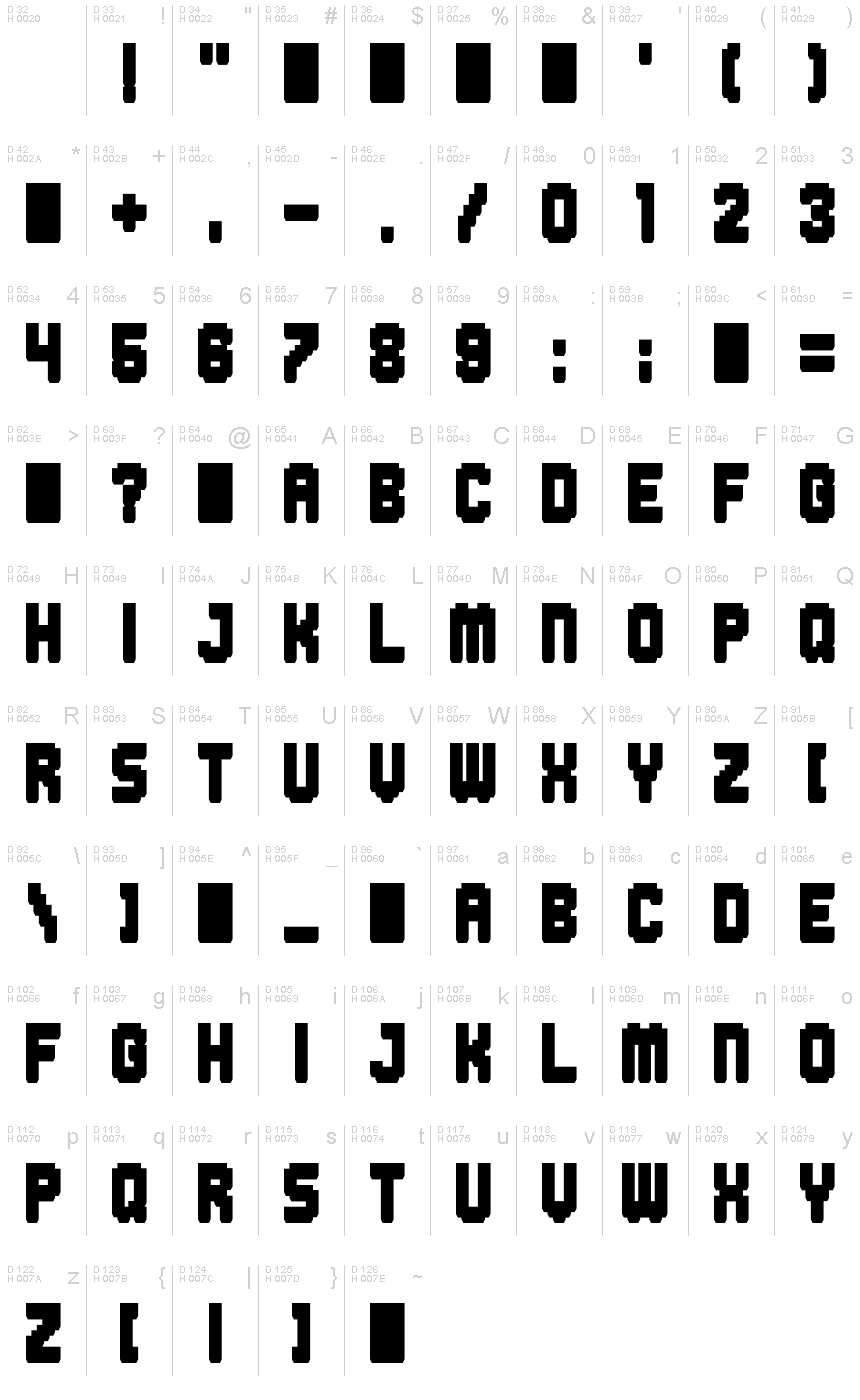 Clicky Bricks 3 Solid Regular font | Fonts2u.com