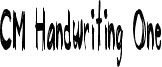 CM Handwriting One  Super Condensed
