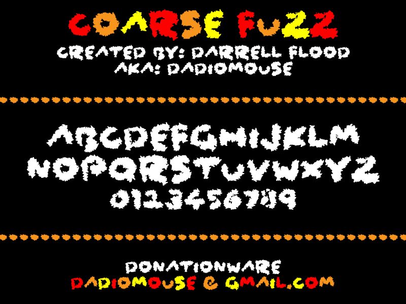 Coarse Fuzz Font