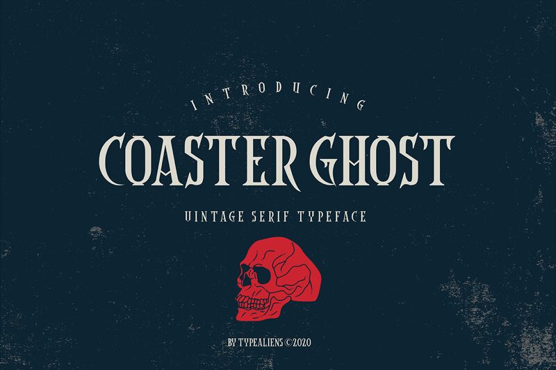 Coaster Ghost Czcionka