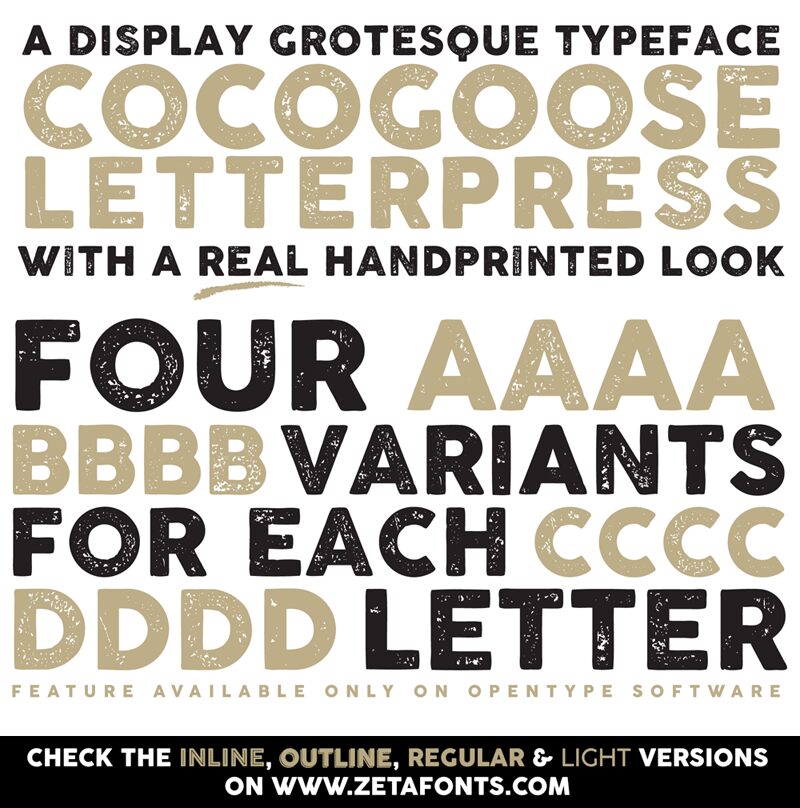 COCOGOOSE LETTERPRESS Carattere
